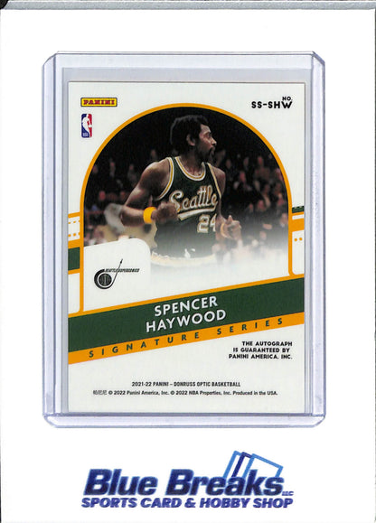 2021-22 Panini - Donruss - Optic - Signature Series - Spencer Haywood - auto - #SS-SHW - basketball - Supersonics