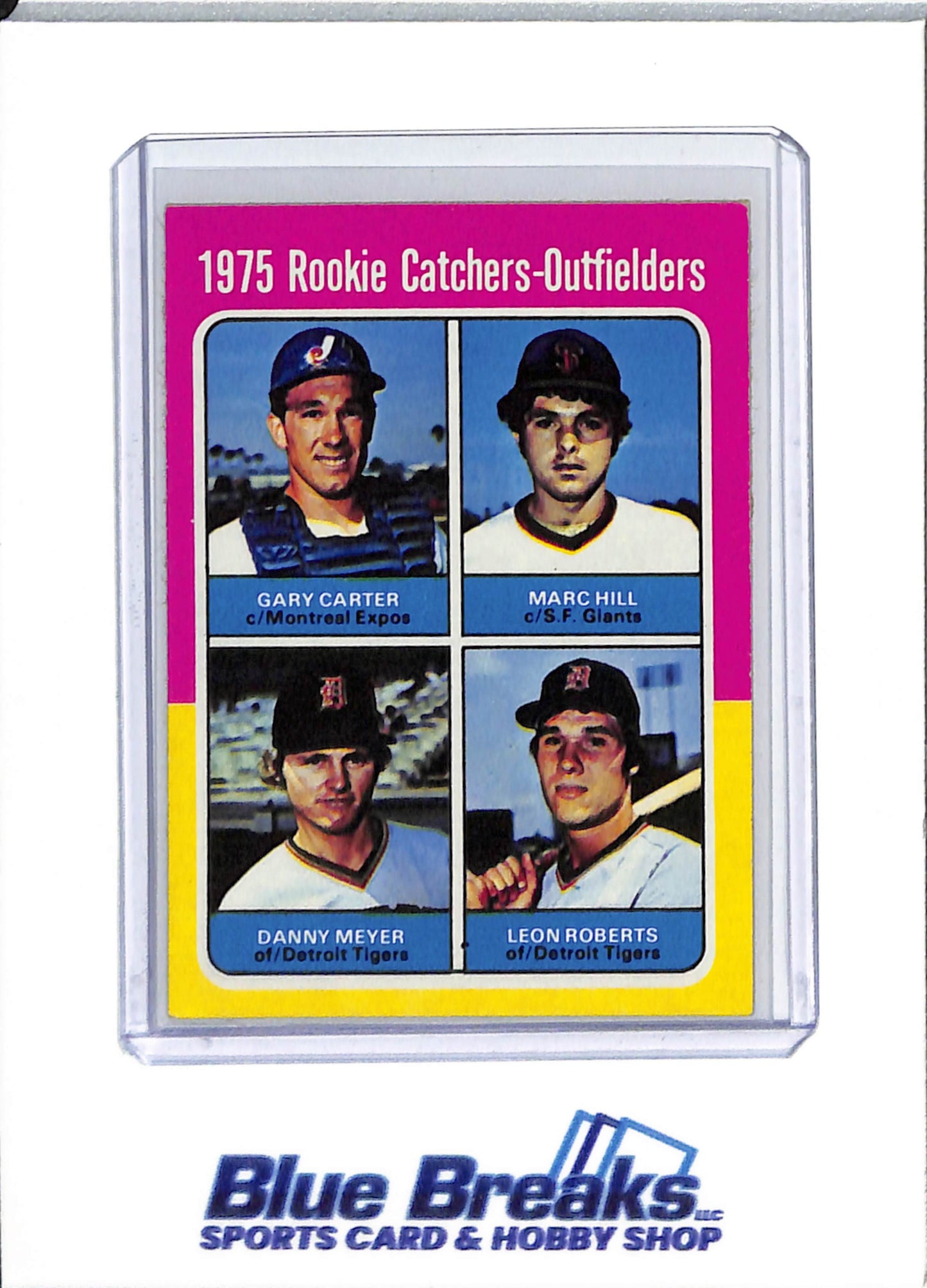 1975 Topps - Rookie Catchers-Outfield - Gary Carter - Marc Hill - Danny Meyer - Leon Roberts - #620 - baseball