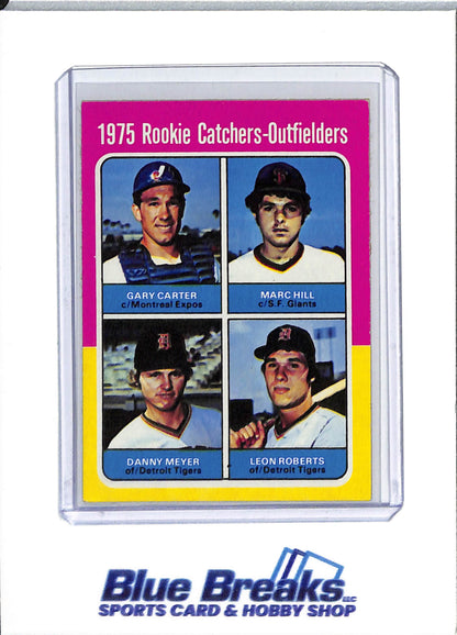 1975 Topps - Rookie Catchers-Outfield - Gary Carter - Marc Hill - Danny Meyer - Leon Roberts - #620 - baseball