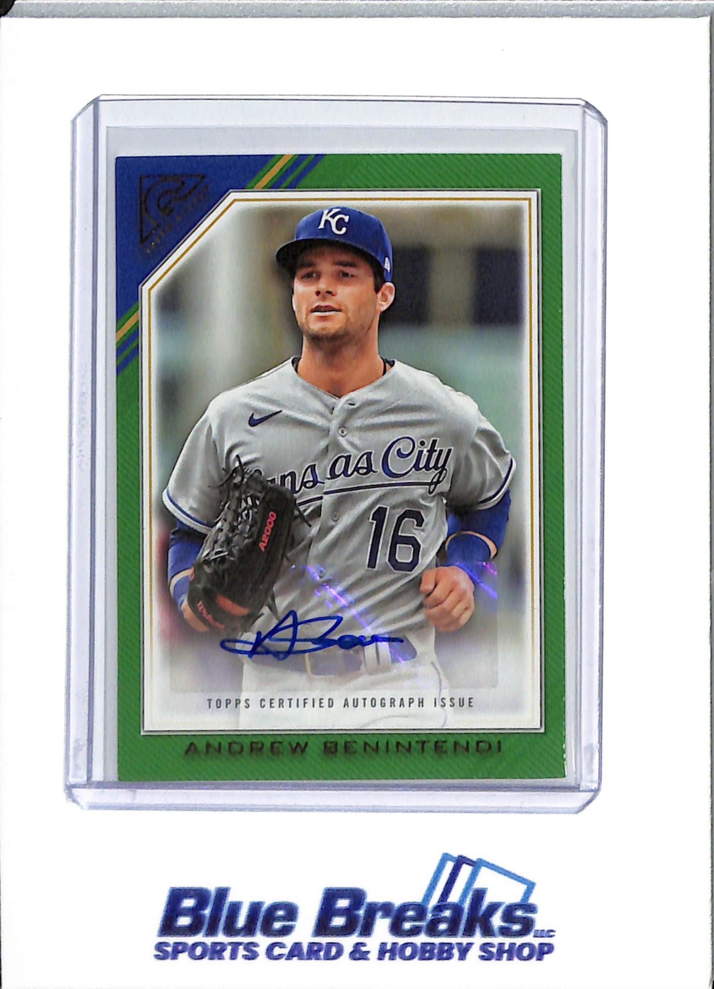 2022 Topps - Gallery - green - Andrew Benintendi - auto - 20/99 - #VA-AB - baseball - Royals
