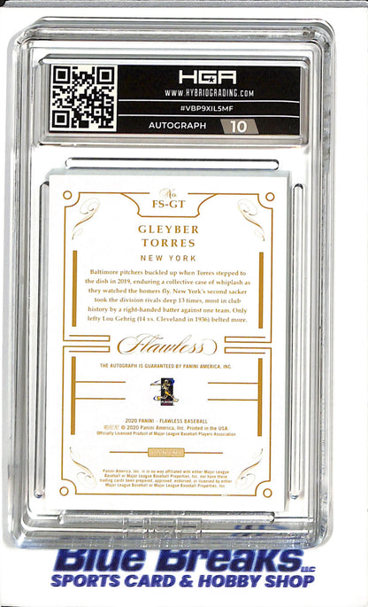 2020 Panini - Flawless Signatures - Gleyber Torres - auto - 15/25 - #FS-GT - HGA 9.0 - baseball - Yankees