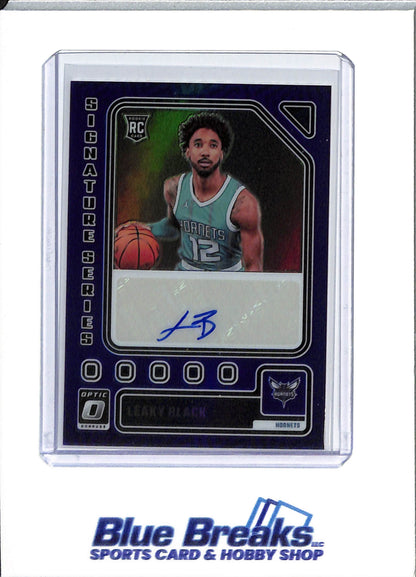 2023-24 Panini - Donruss Optic - Signature Series - blue - Leaky Black - auto - 13/25 - RC - #SS-BLK - basketball - Hornets