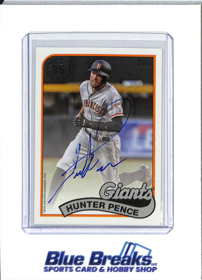 2024 Topps - 35th Anniversary - 1989 Topps - Hunter Pence - auto - #89BA2-HP - baseball - Giants