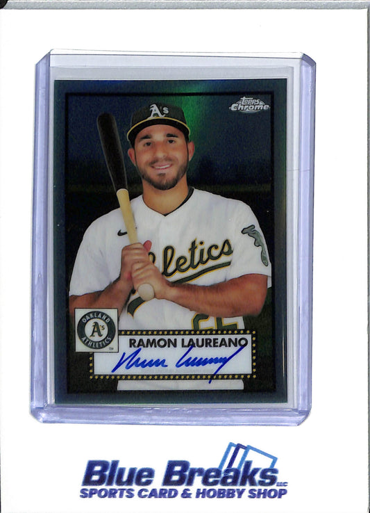 2021 Topps Chrome - Platinum - aqua refractor - Ramon Laureano - 038/150 - baseball - Athletics