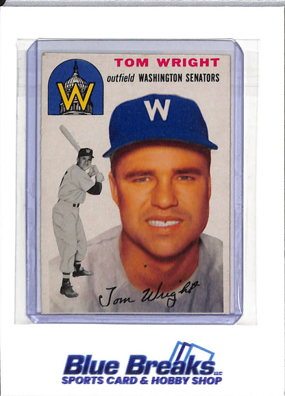 1954 Topps - Tom Wright - #140 - baseball - Senators/Twins