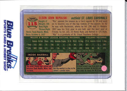 1954 Topps - Eldon "Rip" Repulski - #115 - baseball - Cardinals
