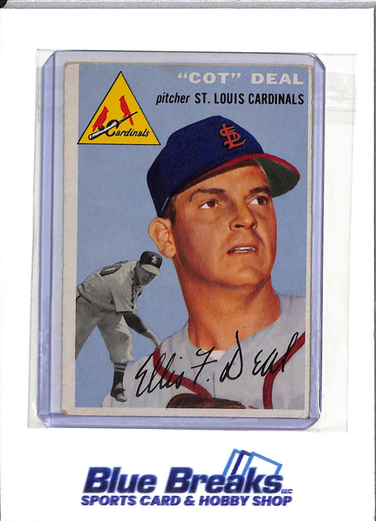 1954 Topps - Ellis "Cot" Deal - #192 - baseball - Cardinals - drop