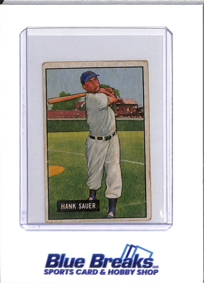 1951 Topps - Hank Sauer - #22 - baseball - Cubs