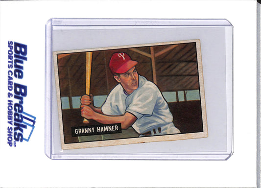 1951 Topps - Granny Hamner - #148 - baseball - Phillies - drop