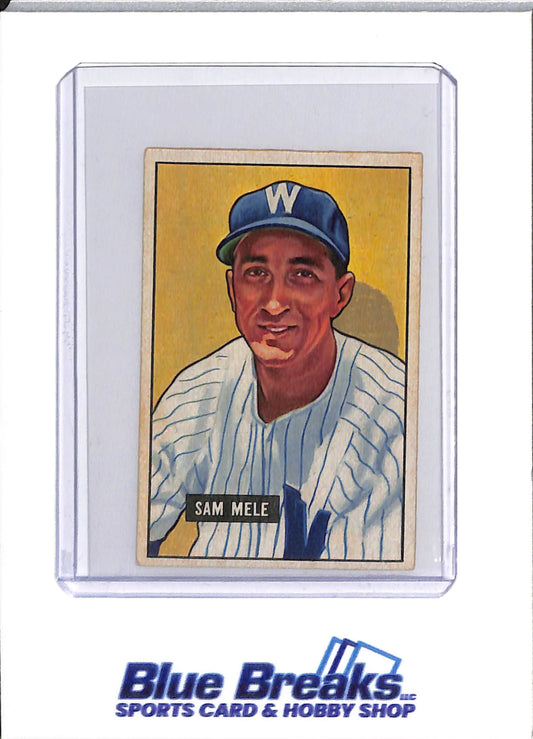 1951 Bowman - Sam Mele - #168 - baseball - Senators/Twin - drop