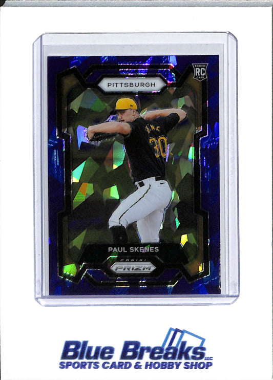 2024 Panini - Prizm - blue cracked ice - Paul Skenes - RC - #118 - baseball - Pirates - drop