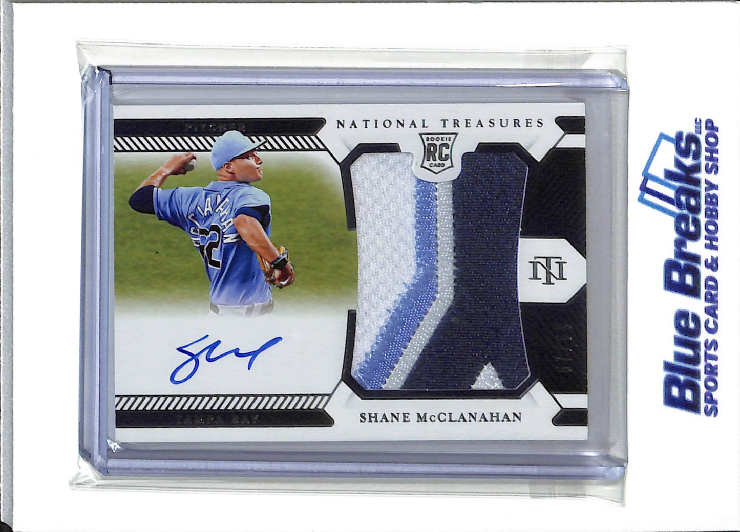 2021 Panini - National Treasures - Shane McClanahan - auto - relic - 67/99 - Rays - #174 - baseball - Rays