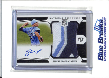 2021 Panini - National Treasures - Shane McClanahan - auto - relic - 67/99 - Rays - #174 - baseball - Rays