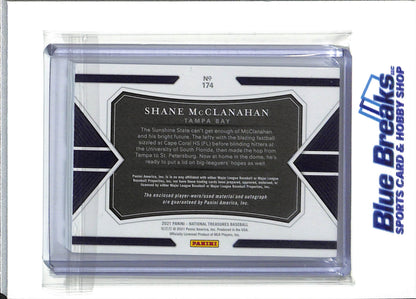 2021 Panini - National Treasures - Shane McClanahan - auto - relic - 67/99 - Rays - #174 - baseball - Rays