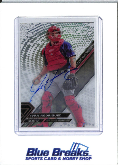 2017 Topps - High-Tek - Ivan Rodriguez - auto - #HT-IR - baseball - Rangers - drop