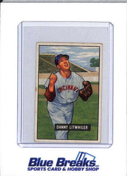 1951 Bowman - Danny Litwhiler - #179 - baseball - Reds