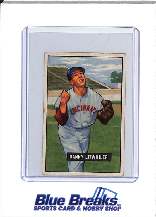 1951 Bowman - Danny Litwhiler - #179 - baseball - Reds