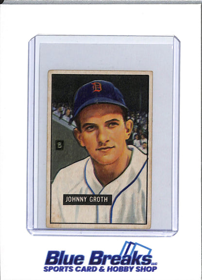 1951 Bowman - Johnny Groth - #249 - baseball - Tigers