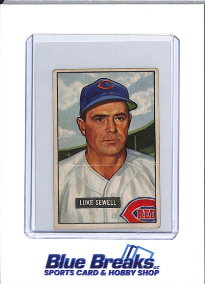 1951 Bowman - Luke Sewell - #322 - baseball - Reds