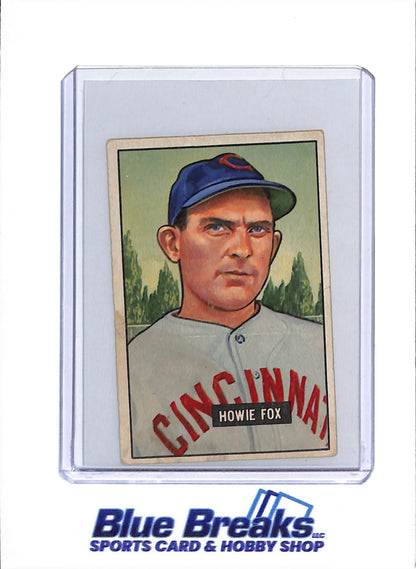 1951 Bowman - Howie Fox - #180 - baseball - Reds