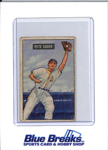 1951 Bowman - Pete Suder - #154 - baseball - Athletics