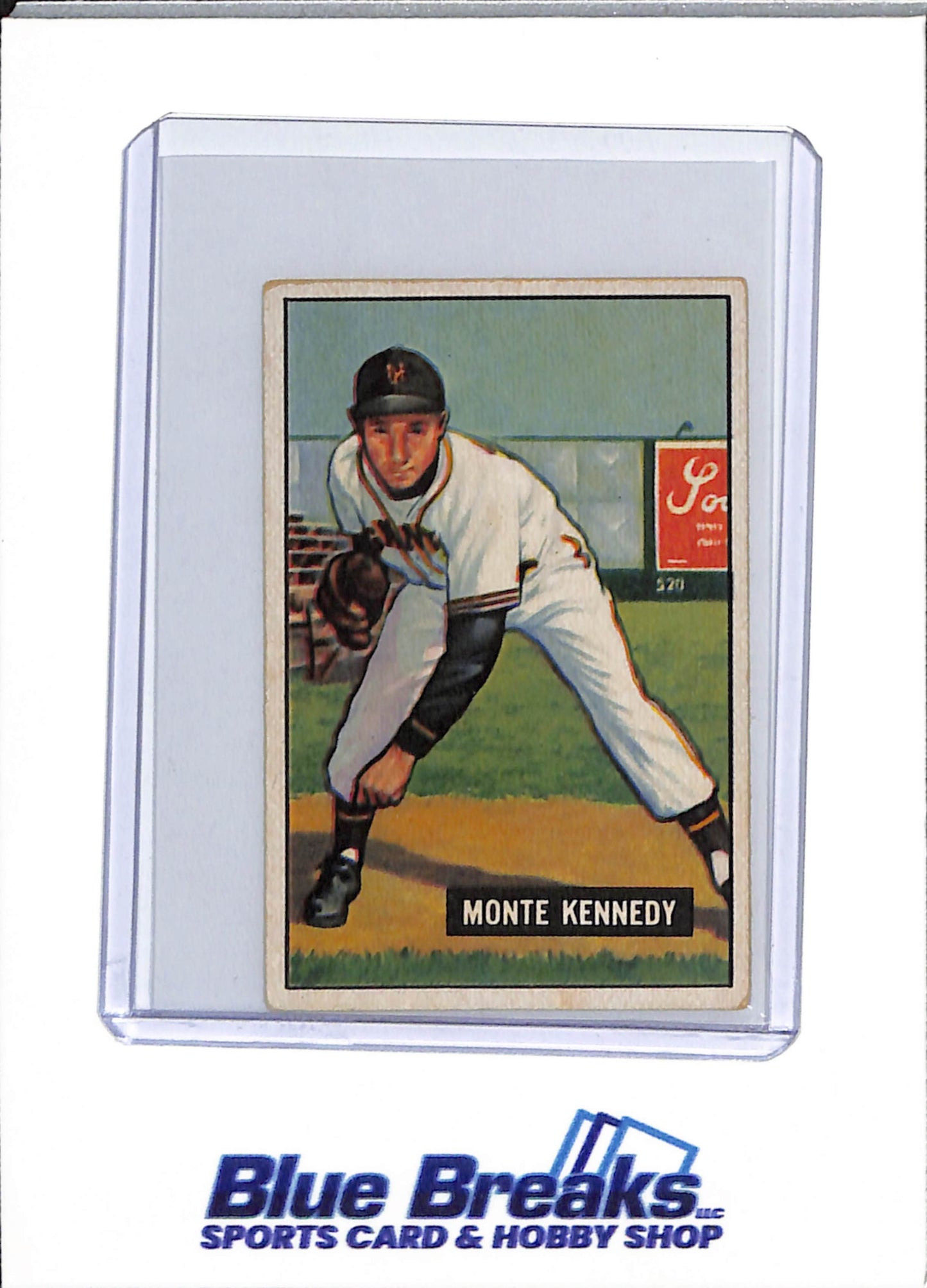 1951 Bowman - Monte Kennedy - #163 - baseball - Giants