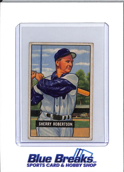 1951 Bowman - Sherry Robertson - #95 - baseball - Senators/Twins