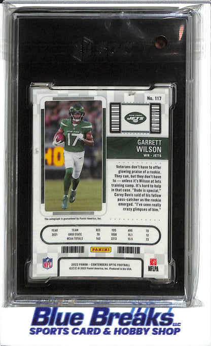 2022 Panini - Contenders Optic - Rookie Ticket - Garrett Wilson - auto - RC - #117 - SGC 9.5 10 - football - Jets