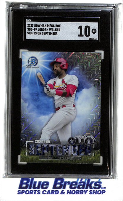 2023 Bowman Chrome - Mojo - Sights on September - Jordan Walker - #SOS-19 - SGC 10 - baseball - Cardinals