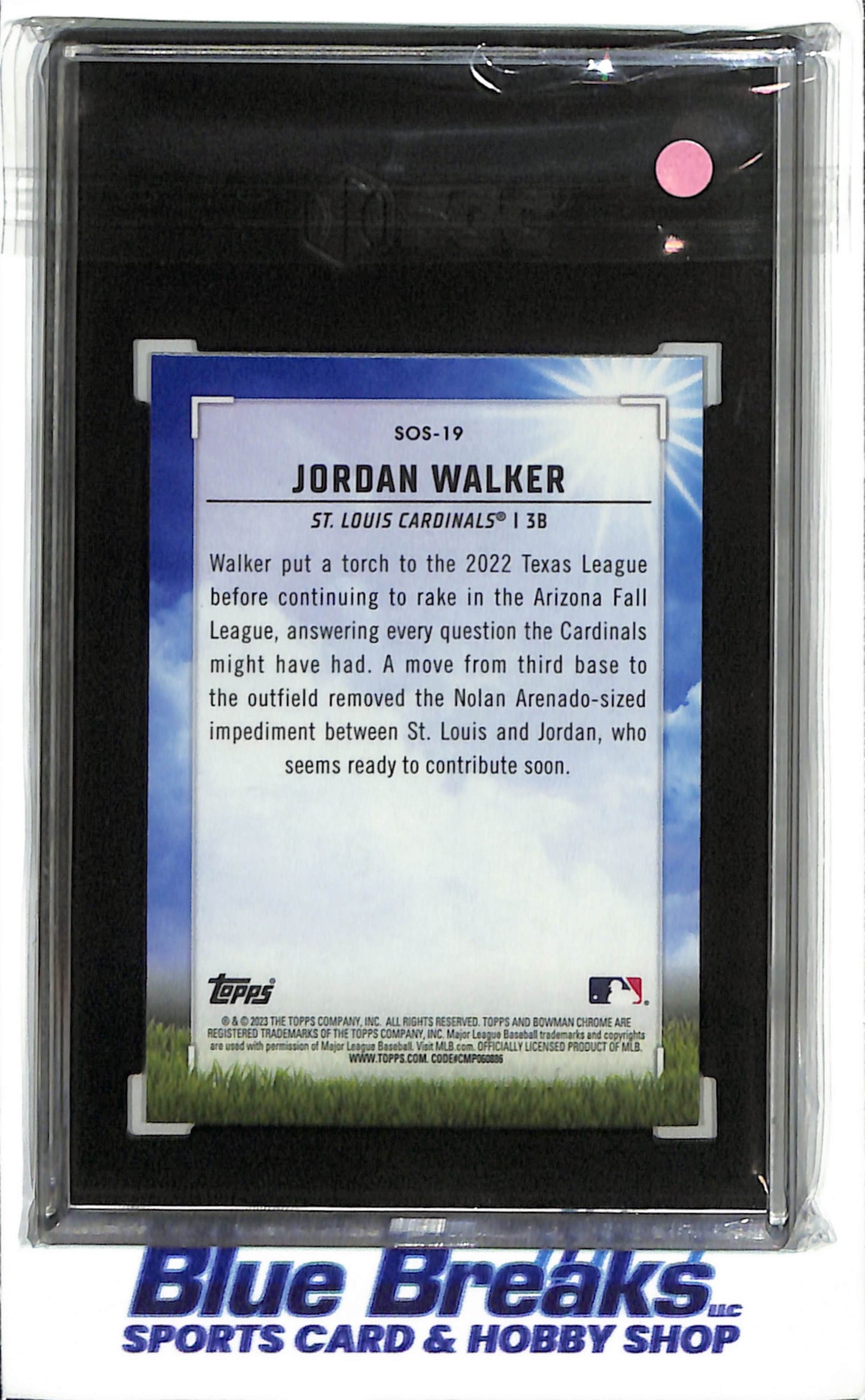 2023 Bowman Chrome - Mojo - Sights on September - Jordan Walker - #SOS-19 - SGC 10 - baseball - Cardinals