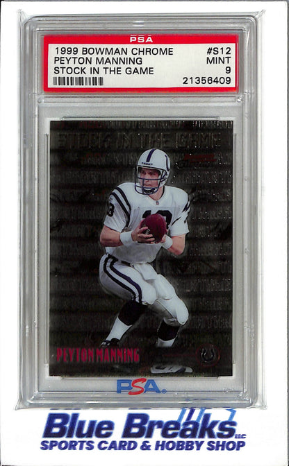 1999 Bowman Chrome - Stock in the Game - Peyton Manning - #S12 - PSA 9 - football - Colts