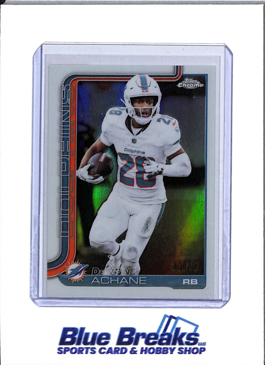 2025 Topps Chrome - refractor - De'Von Achane - 10/30 - #188 - football - Dolphins