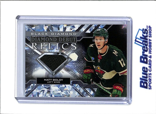 2022-23 Upper Deck - Black Diamond - Diamond Debut Relic - Matt Boldy - #DD-BO - hockey - Wild