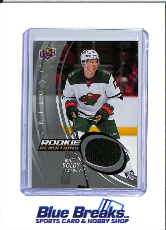2023 Upper Deck - Trilogy - Rookie Renditions - Matt Boldy - relic - #RR-39 - hockey - Wild