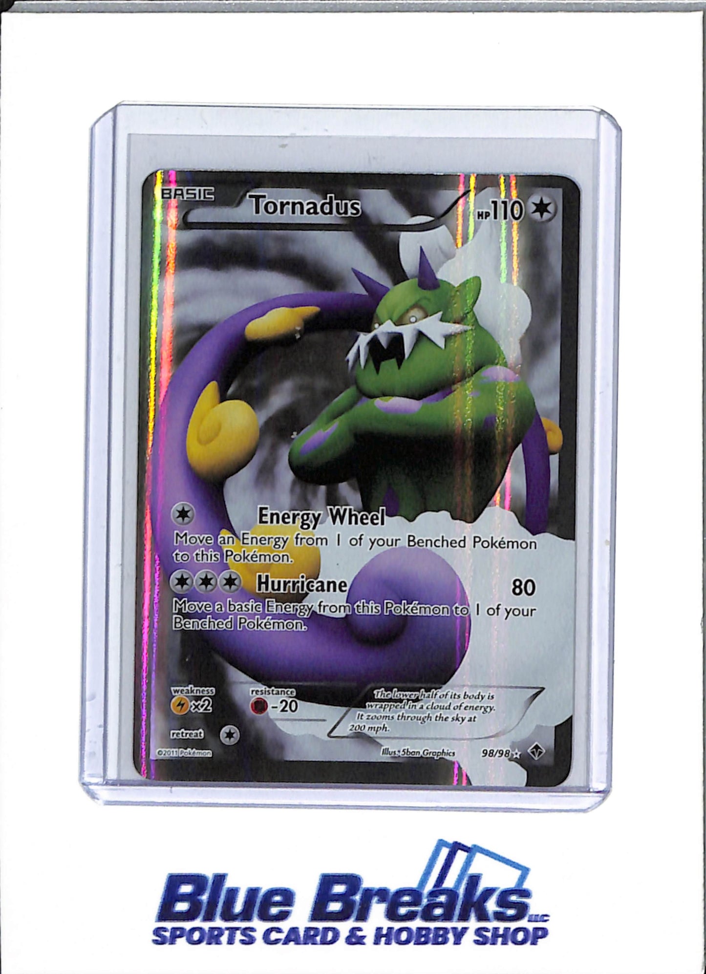 2011 Pokémon - Emerging Powers - Ultra Rare - Full Art - Holo - Tornadus - #98/98