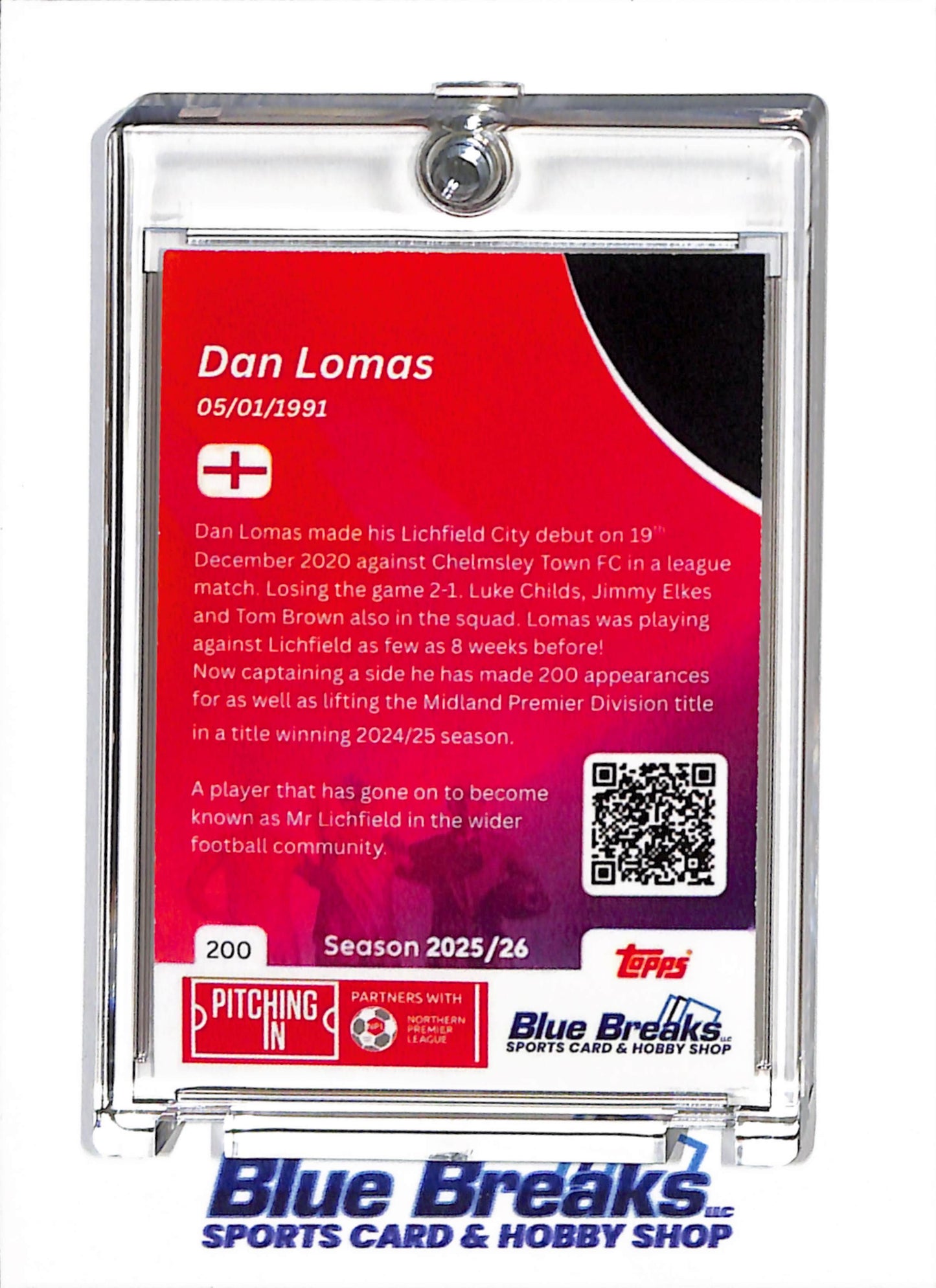 2025-26 Blue Breaks - Dan Lomas - auto - #200 - soccer