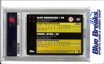 2007 Topps Classic Combo - Gold - Jeter/Rodriguez - 1084/2007 - #657 - Mint - Baseball - Yankees