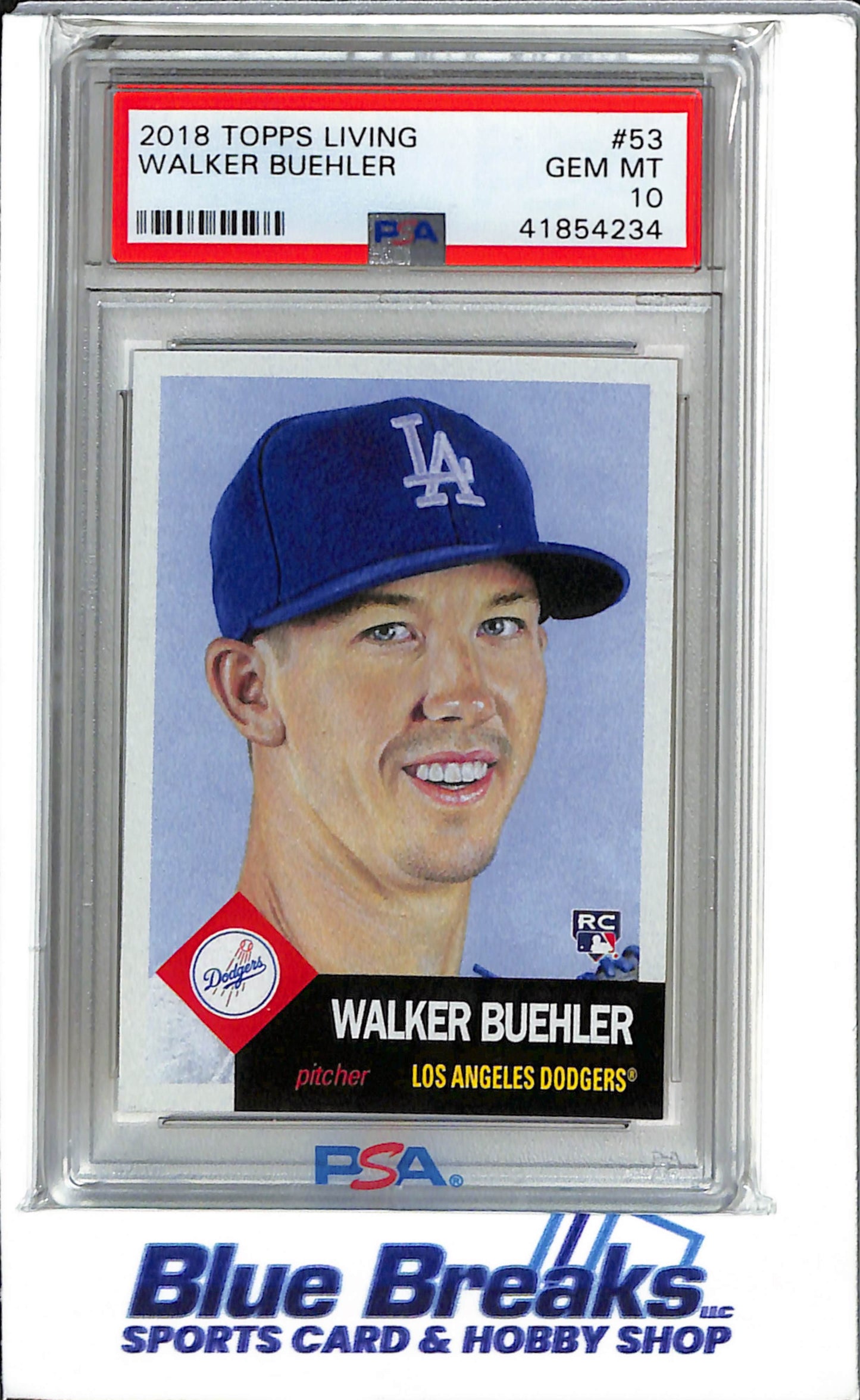 2018 Topps Living - RC - Walker Buehler - #53 - PSA 10 - Baseball - Dodgers