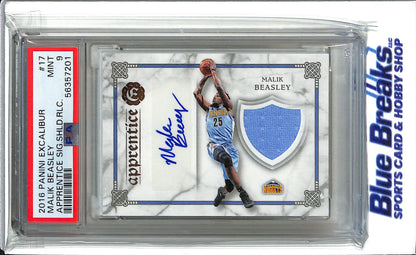 2016 Panini - Excalibur - Apprentice - Signature Shield Relic - Malik Beasley - #17 - PSA 9 - basketball - Nuggets