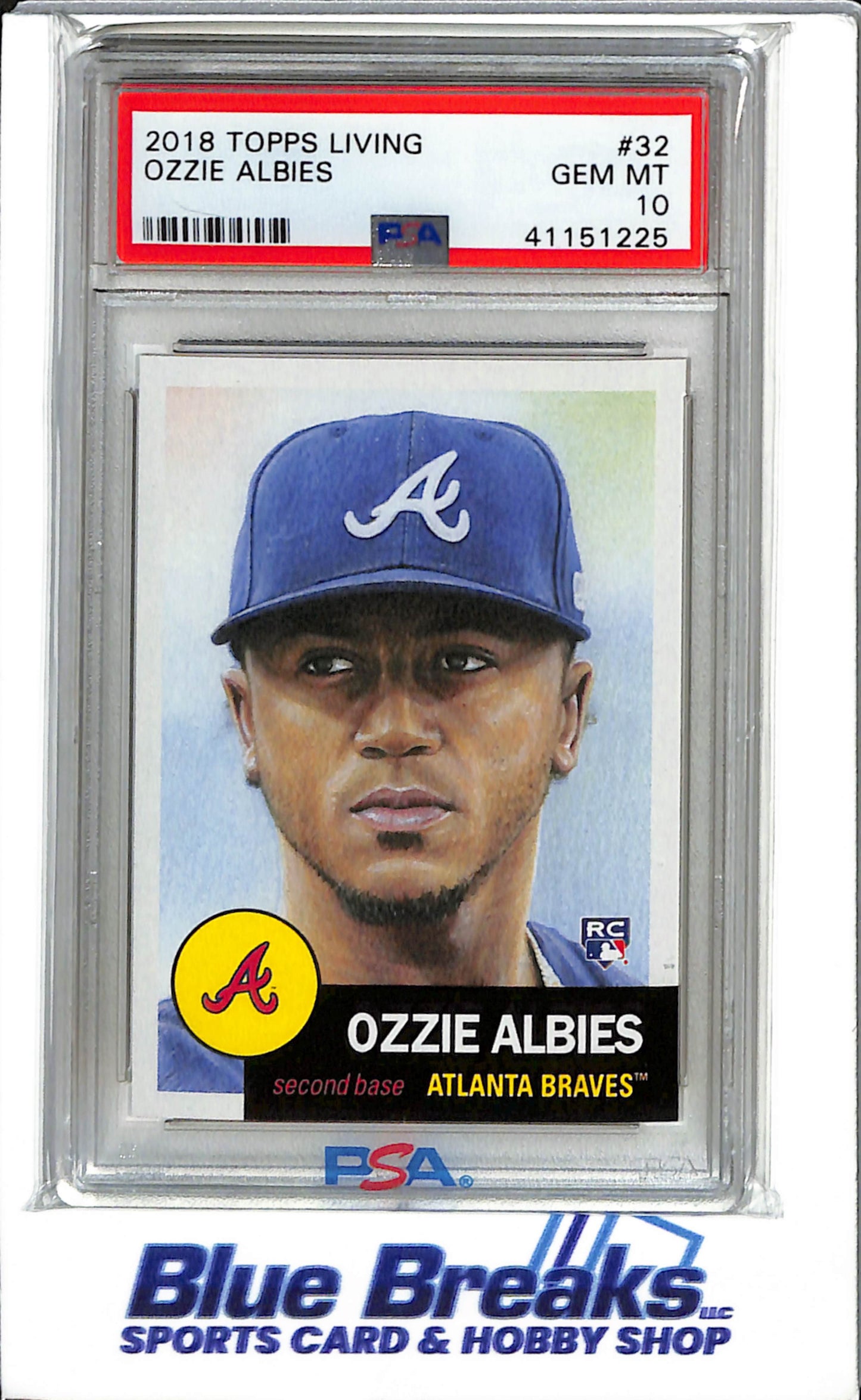 2018 Topps Living - Rookie Card - Ozzie Albies - #32 - PSA 10 - Baseball - Braves