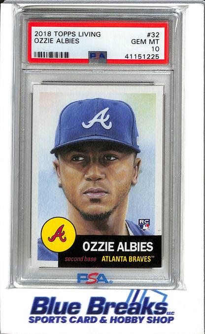 2018 Topps Living - Rookie Card - Ozzie Albies - #32 - PSA 10 - Baseball - Braves