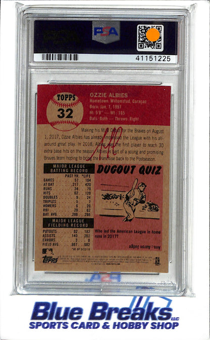 2018 Topps Living - Rookie Card - Ozzie Albies - #32 - PSA 10 - Baseball - Braves