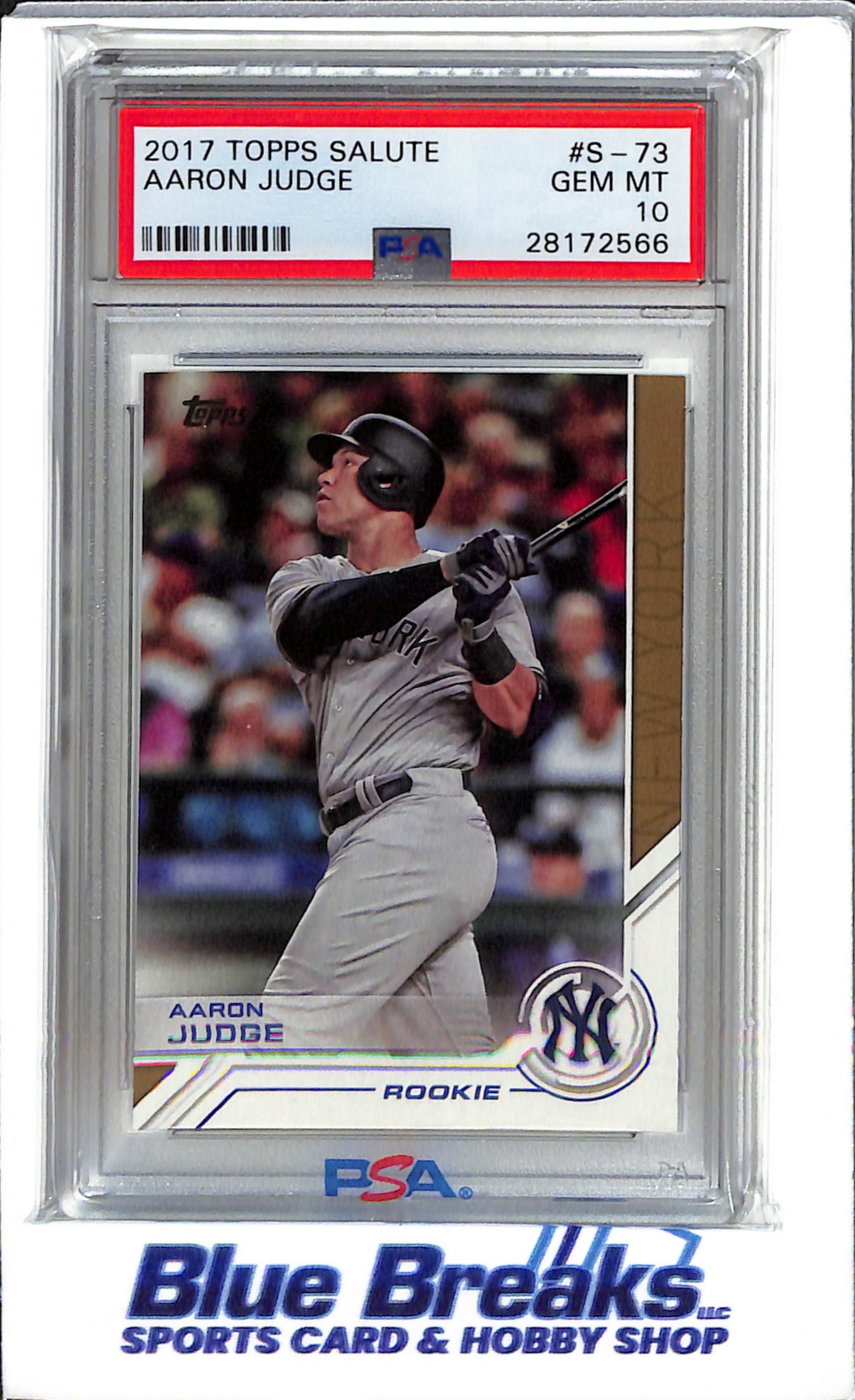 2017 Topps - Salute - Aaron Judge - #S-73 - RC - PSA 10 - baseball - Yankees