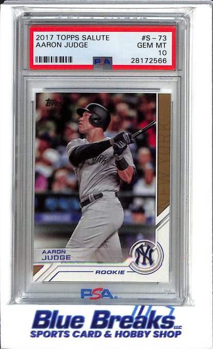 2017 Topps - Salute - Aaron Judge - #S-73 - RC - PSA 10 - baseball - Yankees