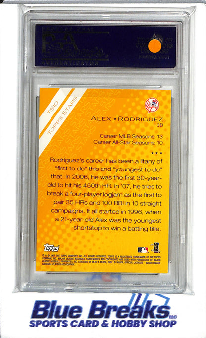 2007 Topps Stars - Alex Rodriguez - #TS10 - PSA 10 - Baseball - Yankees
