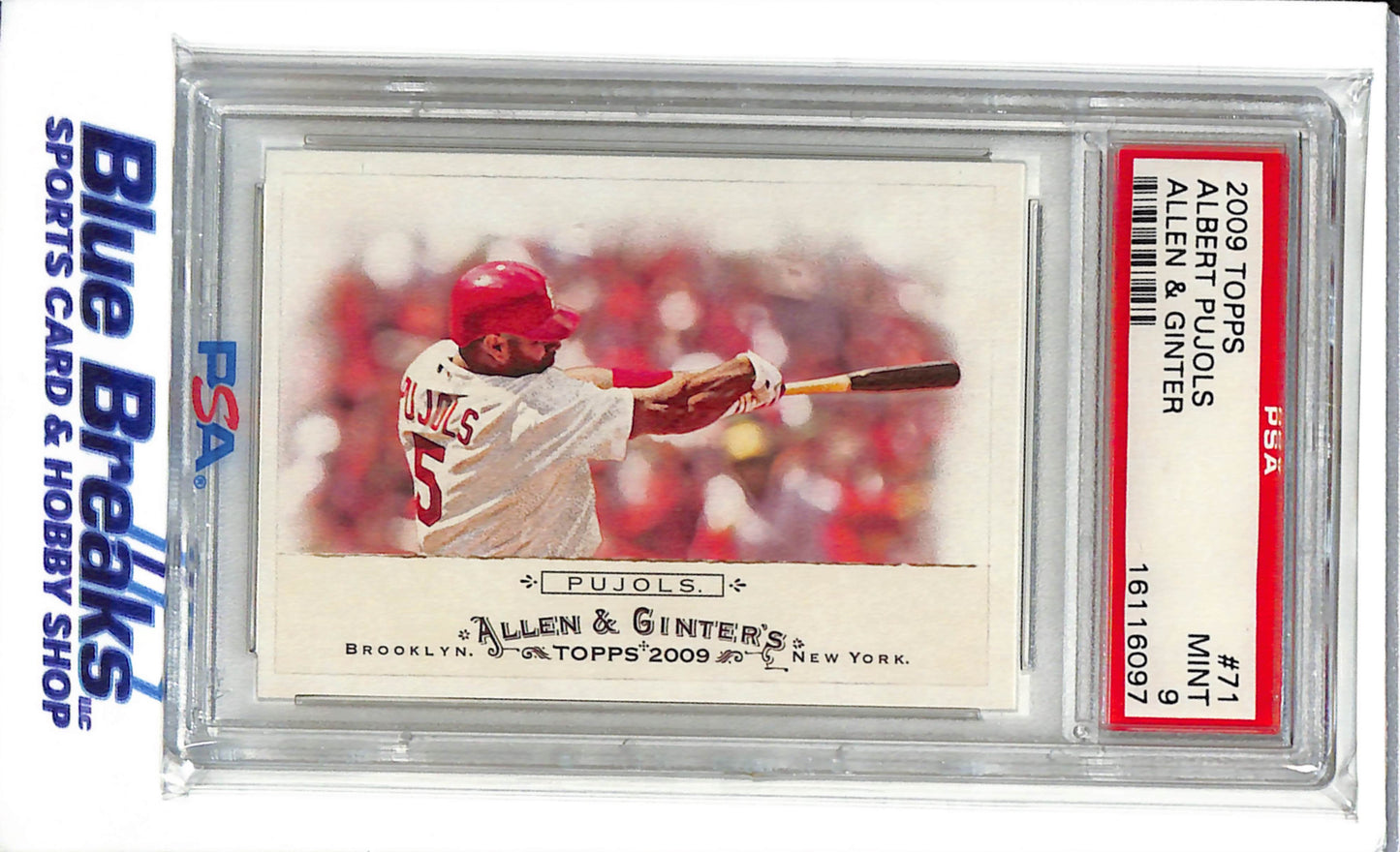 2009 Topps The World Champions - Allen & Ginter - Albert Pujols - #71 - PSA 9 - Baseball - Cardinals