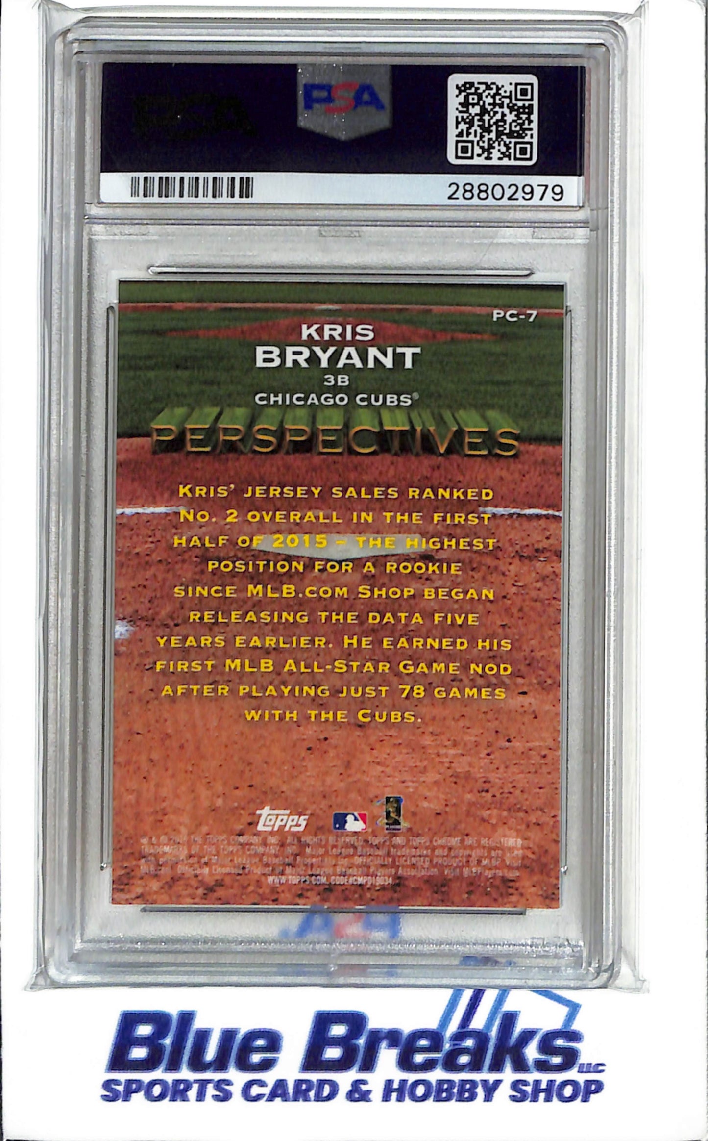 2016 Topps Chrome - Perspectives - Kris Bryant - #PC-7 - PSA 10 - baseball - Cubs