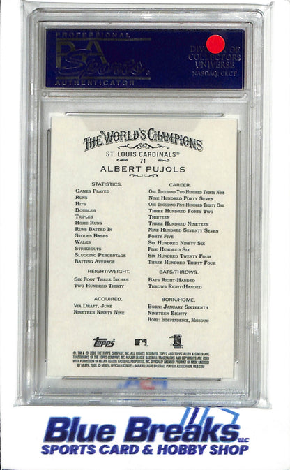 2009 Topps The World Champions - Allen & Ginter - Albert Pujols - #71 - PSA 9 - Baseball - Cardinals