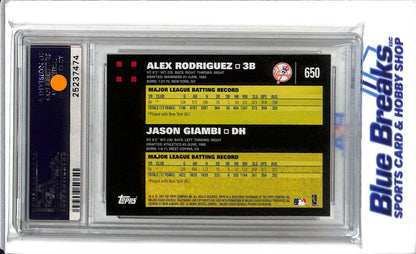 2007 Topps - Classic Combo - Alex Rodriguez - Jason Giambi - #650 - PSA 10 - baseball - Yankees