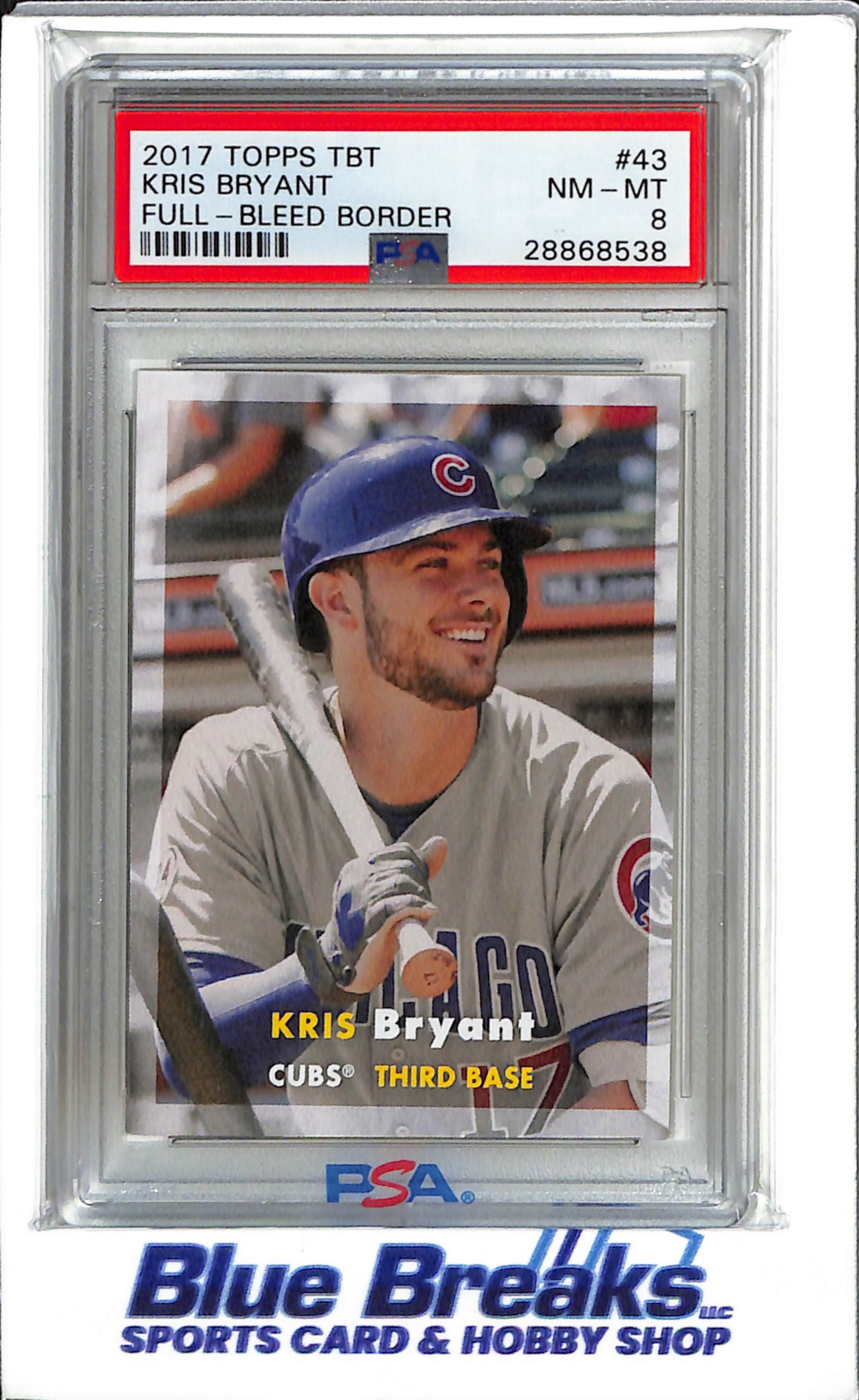 2017 Topps TBT - Full Bleed Border - Kris Bryant - #43 - PSA 8 - Baseball - Cubs